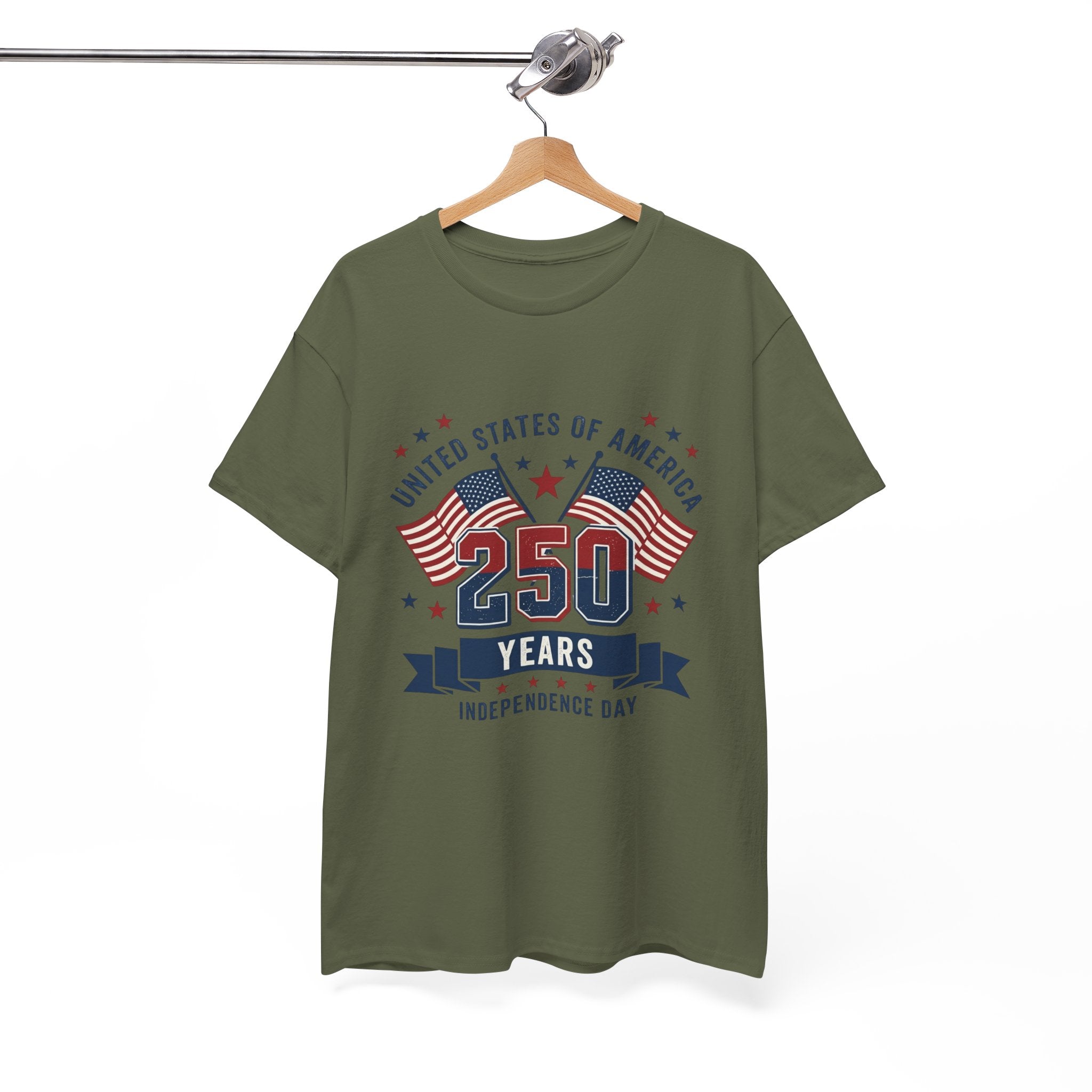 250 Years Independence Day T-Shirt — USA Flag Patriotic Tee