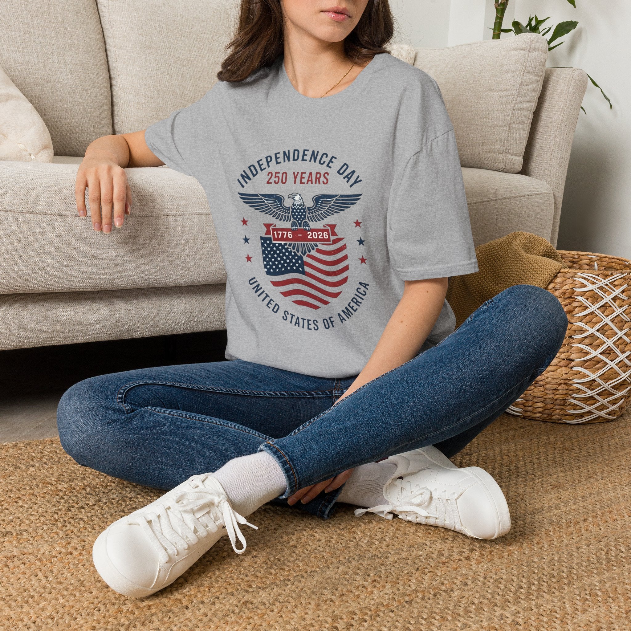 Independence Day 250 Years T-Shirt — 1776–2026 Eagle & Flag