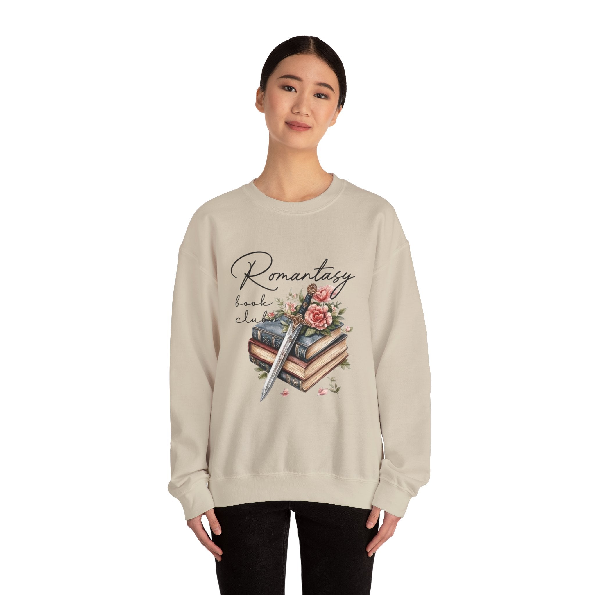 Romantasy Book Club Sweatshirt — Floral Books & Quill Crewneck