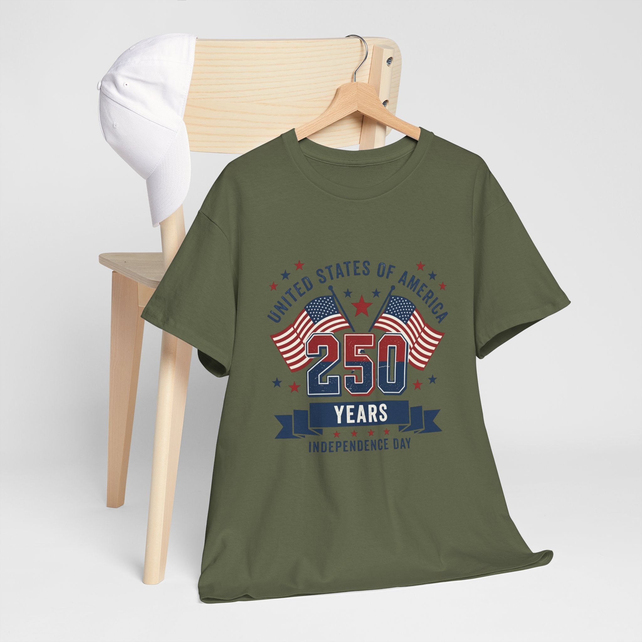 250 Years Independence Day T-Shirt — USA Flag Patriotic Tee