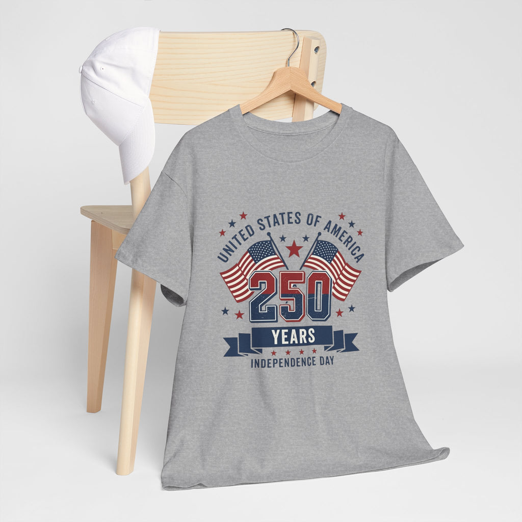 250 Years Independence Day T-Shirt — USA Flag Patriotic Tee