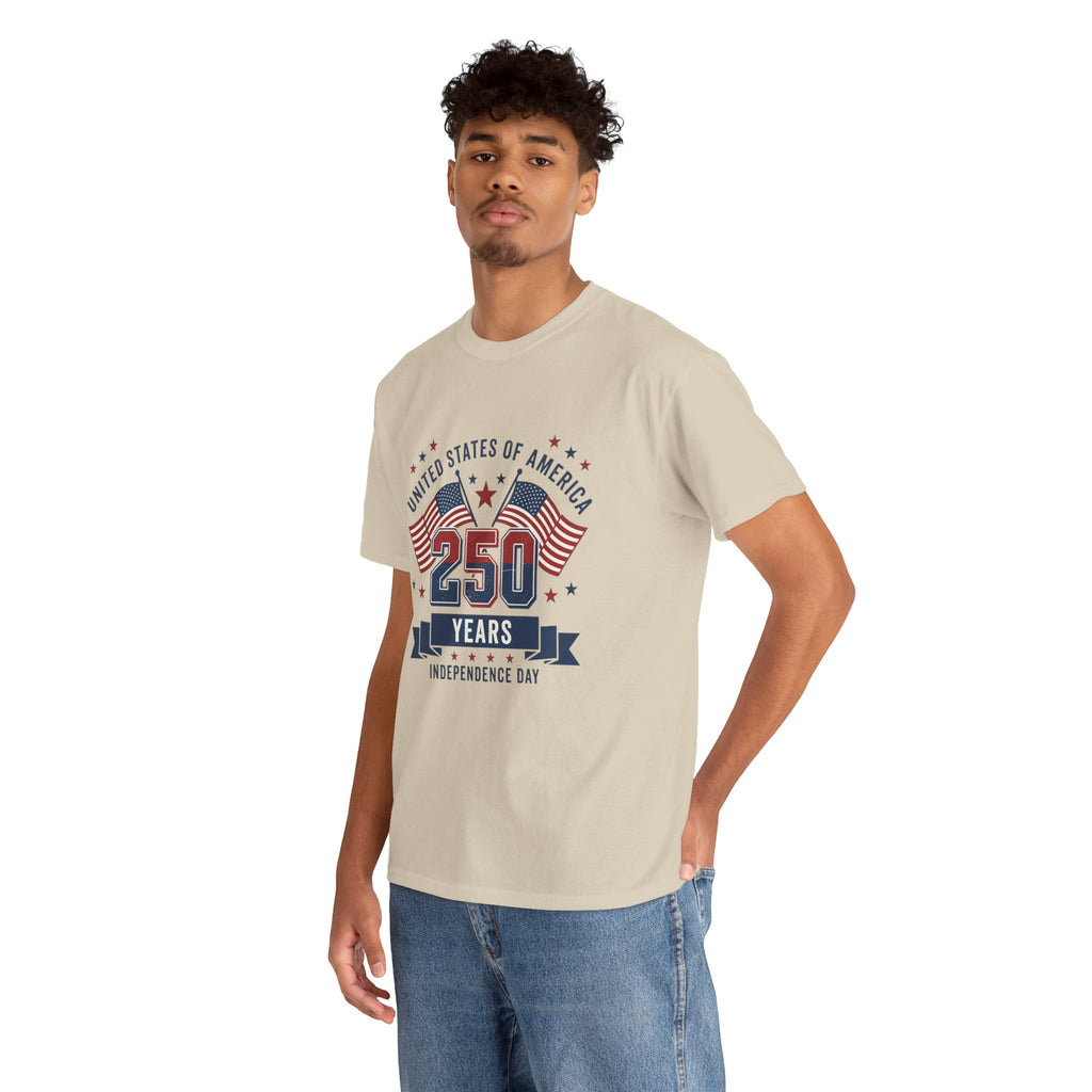 250 Years Independence Day T-Shirt — USA Flag Patriotic Tee