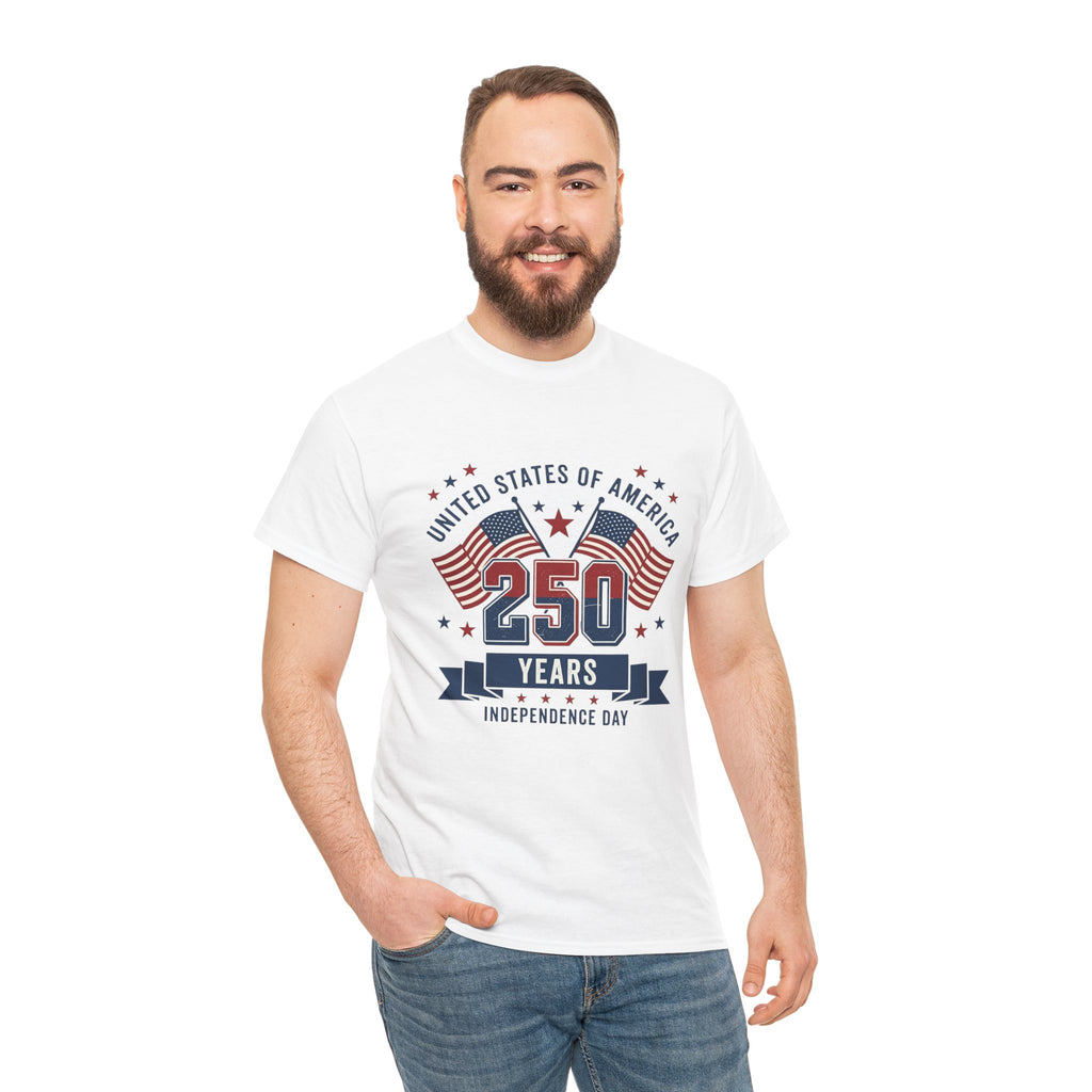 250 Years Independence Day T-Shirt — USA Flag Patriotic Tee