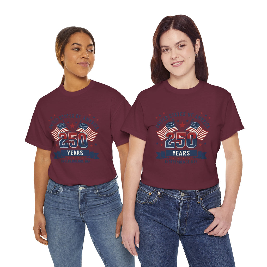 250 Years Independence Day T-Shirt — USA Flag Patriotic Tee