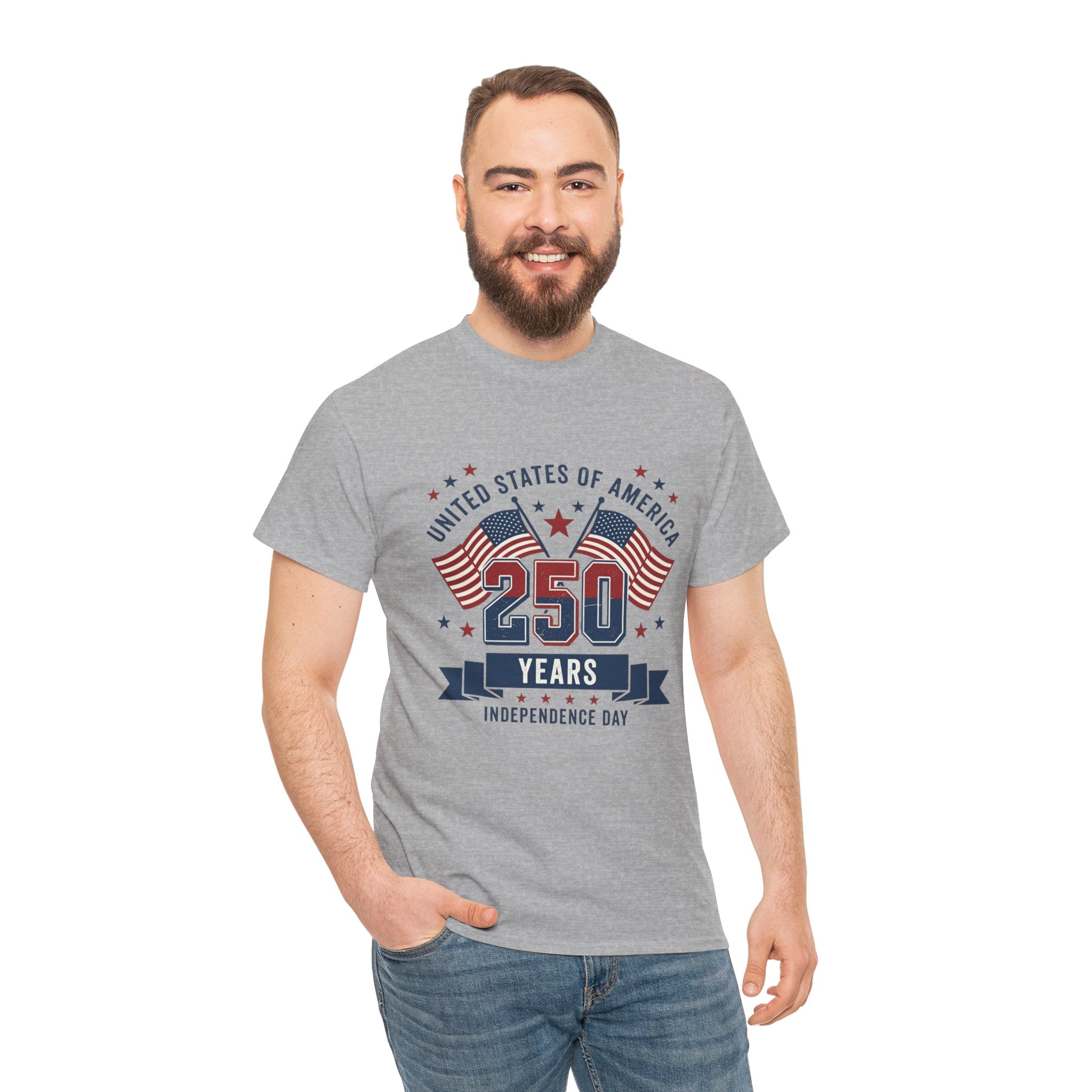 250 Years Independence Day T-Shirt — USA Flag Patriotic Tee