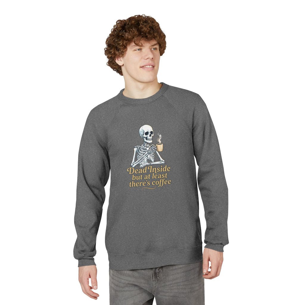 Skeletom Coffee Unisex Sponge Fleece Raglan Sweatshirt
