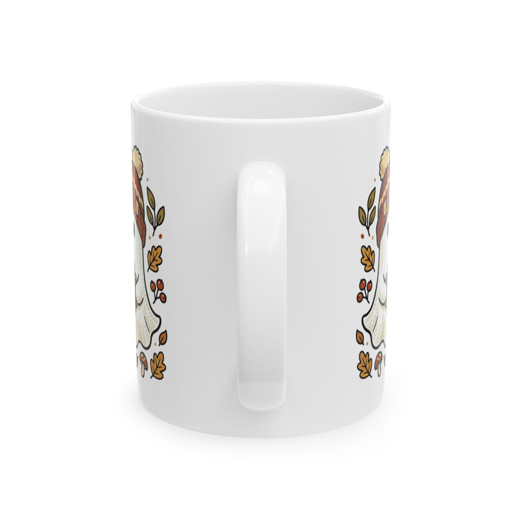 Happy Autumn Ghost Ceramic Mug, (11oz, 15oz)