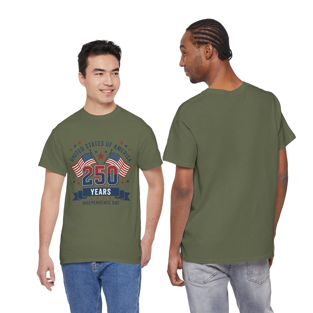250 Years Independence Day T-Shirt — USA Flag Patriotic Tee