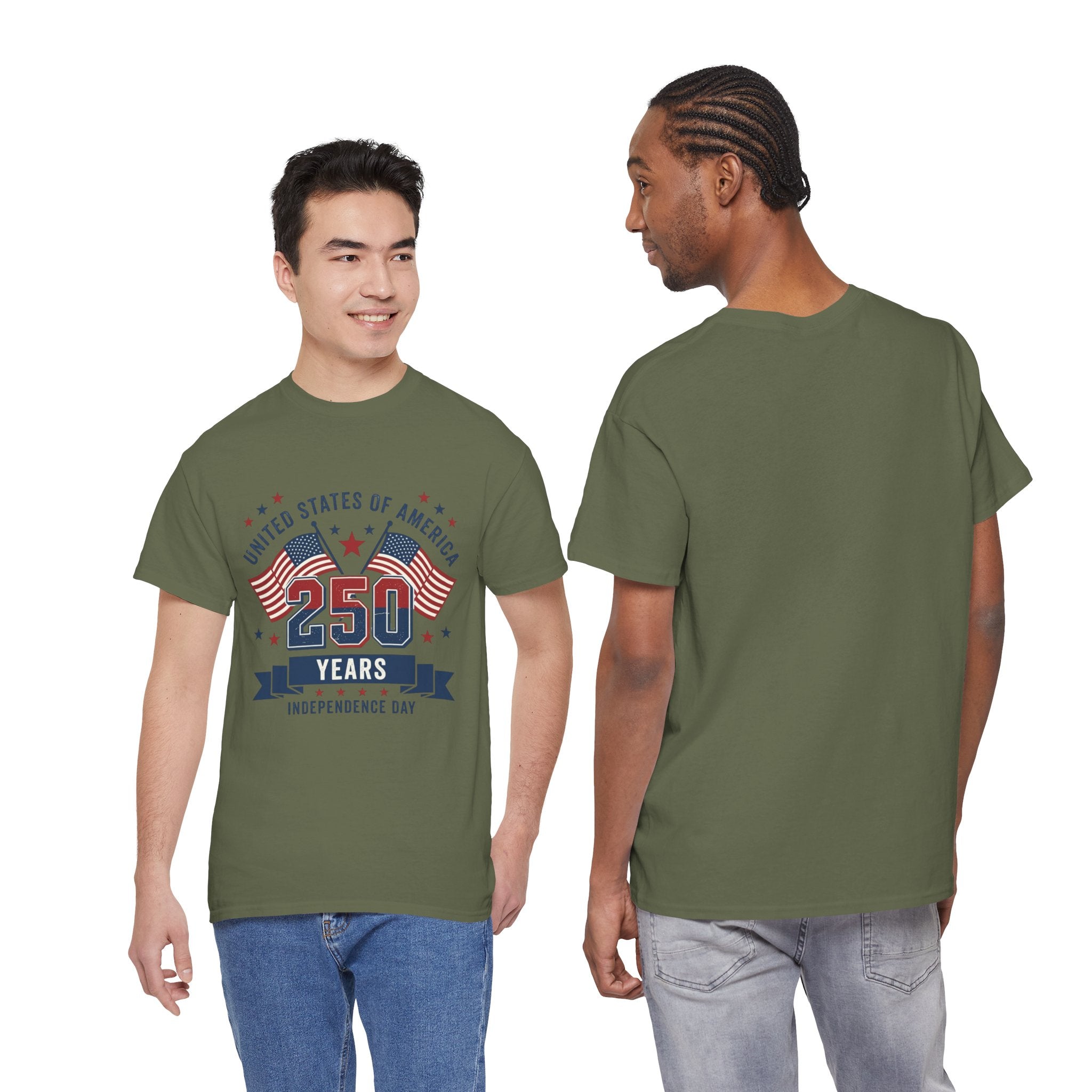 250 Years Independence Day T-Shirt — USA Flag Patriotic Tee