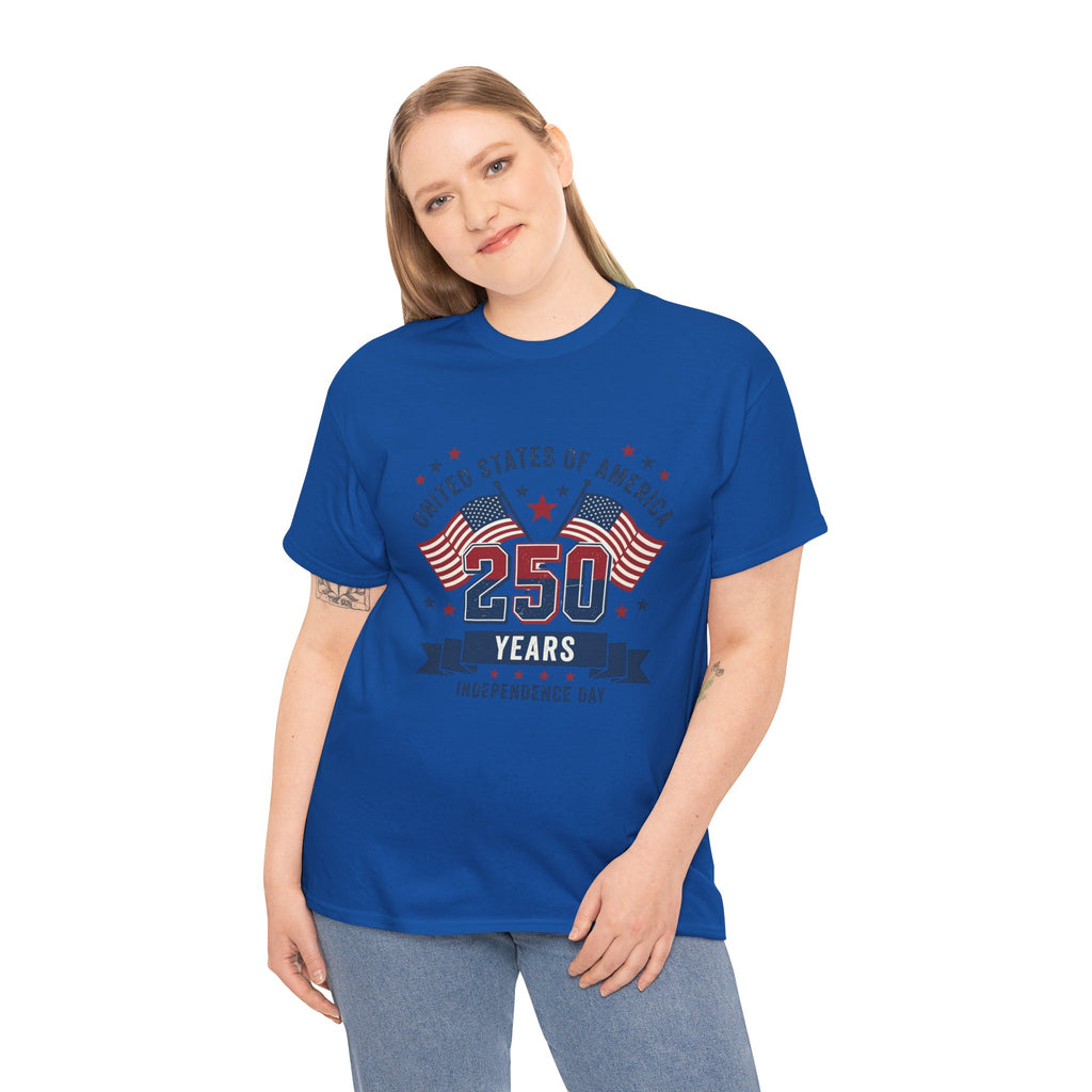 250 Years Independence Day T-Shirt — USA Flag Patriotic Tee