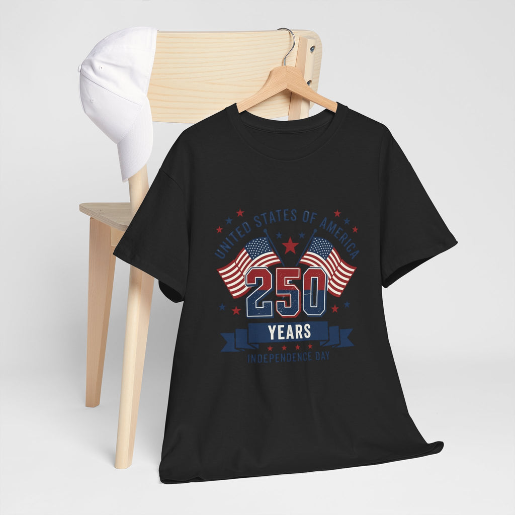 250 Years Independence Day T-Shirt — USA Flag Patriotic Tee
