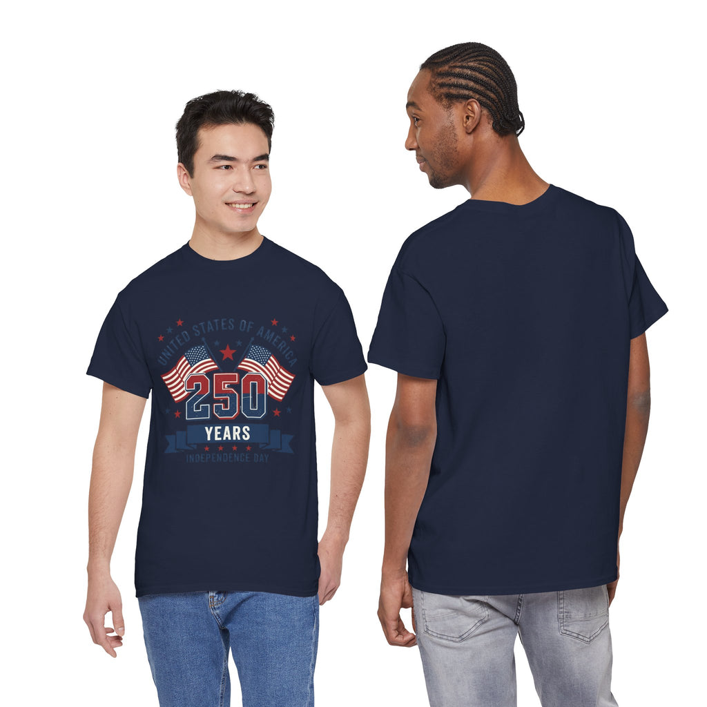 250 Years Independence Day T-Shirt — USA Flag Patriotic Tee