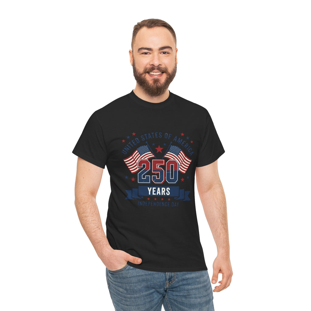 250 Years Independence Day T-Shirt — USA Flag Patriotic Tee