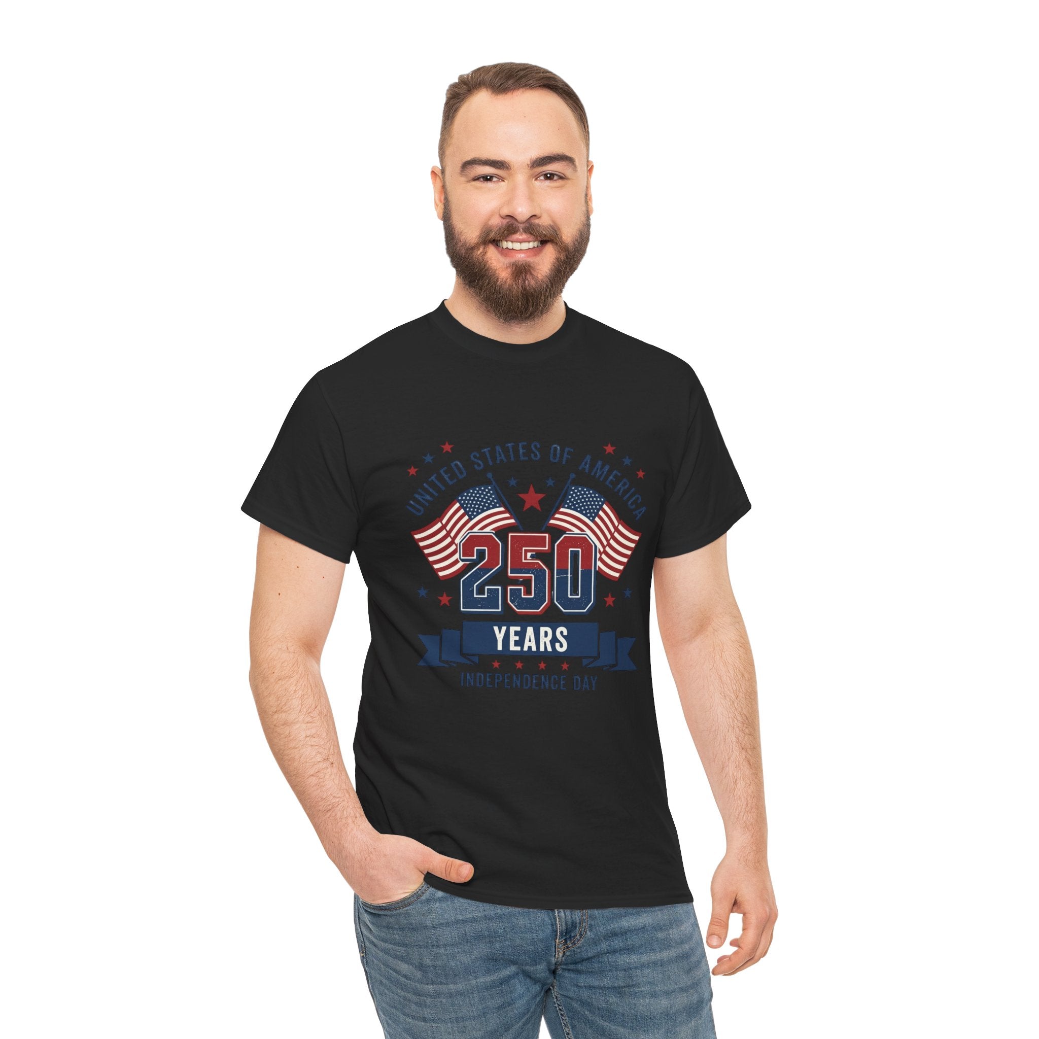 250 Years Independence Day T-Shirt — USA Flag Patriotic Tee