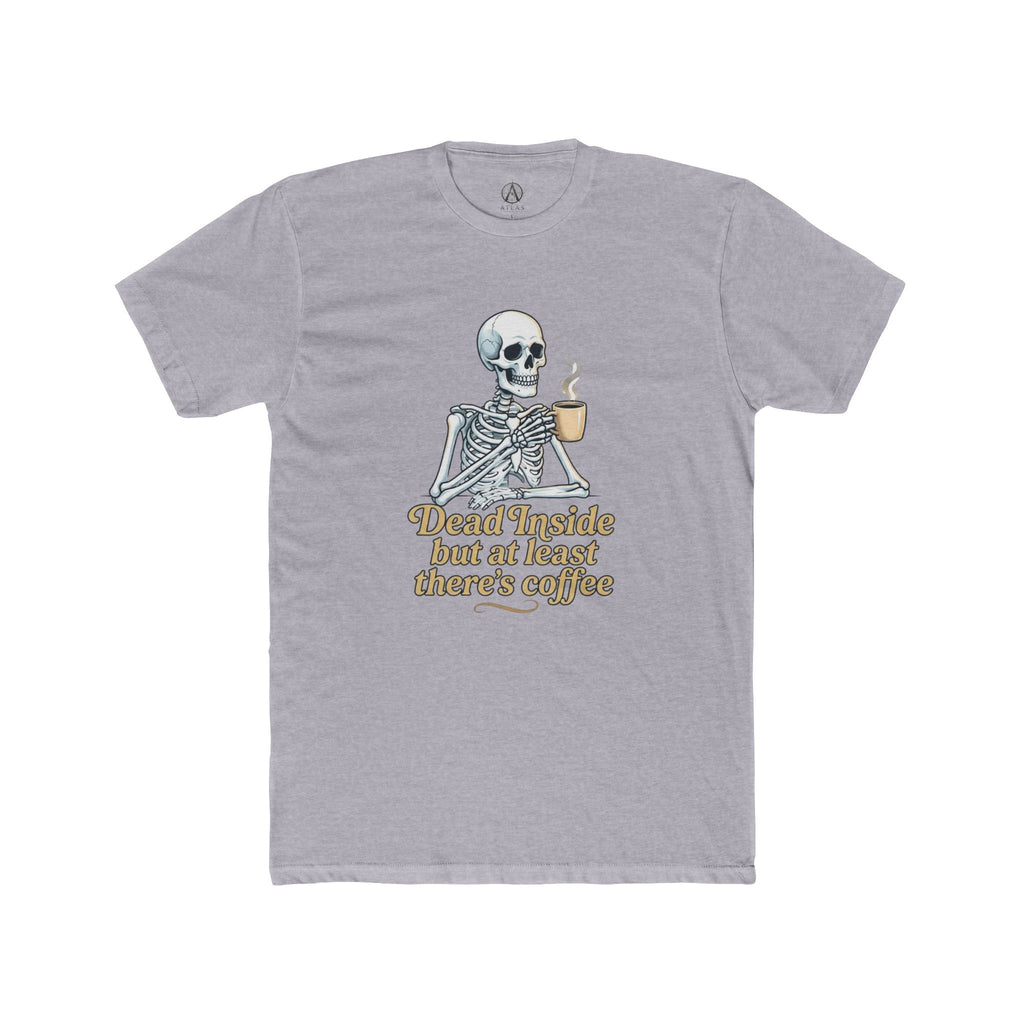 Skeleton Coffee Tee — “Dead Inside but at least there’s coffee” Funny Goth Graphic T-Shirt