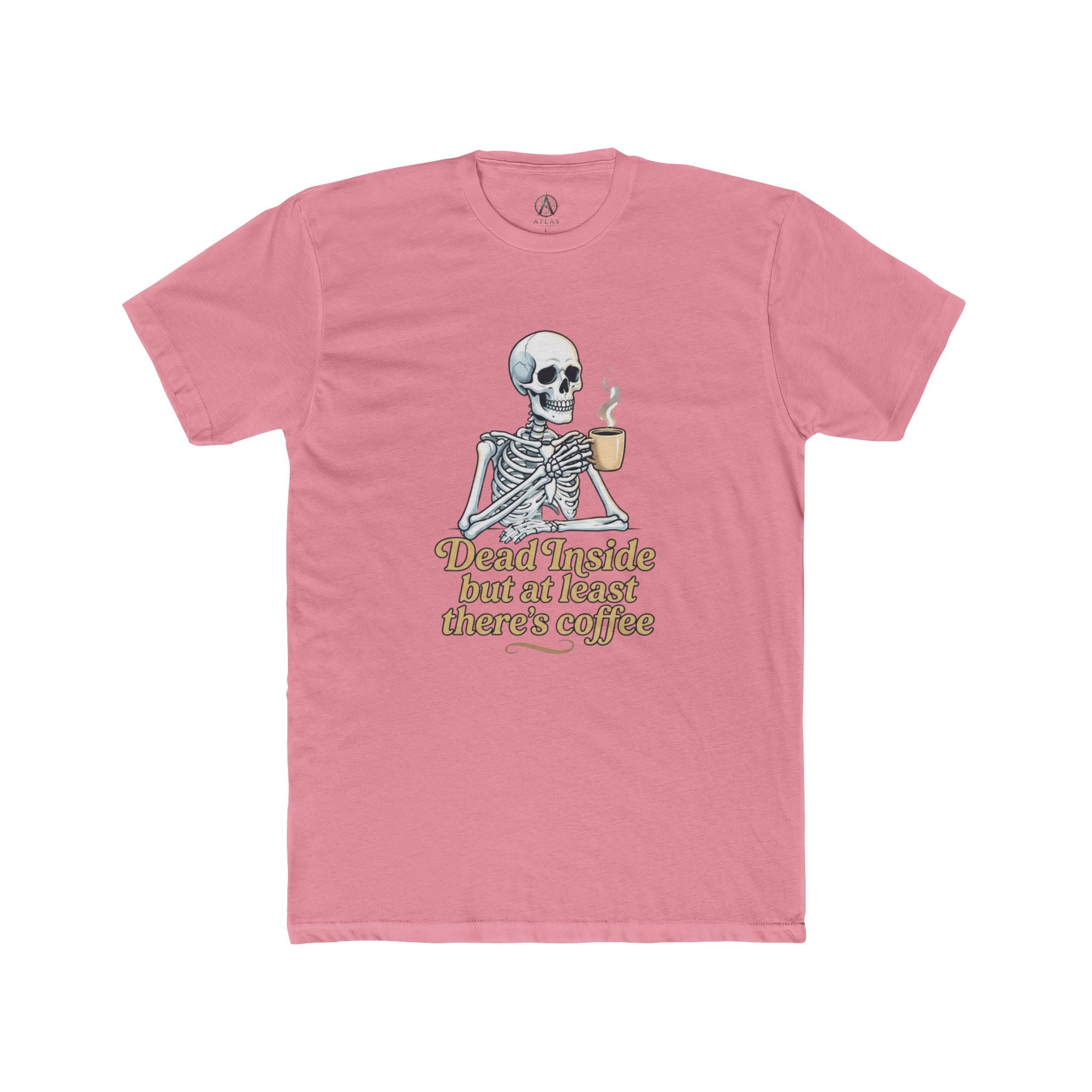 Skeleton Coffee Tee — “Dead Inside but at least there’s coffee” Funny Goth Graphic T-Shirt
