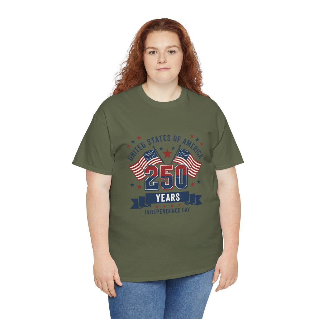 250 Years Independence Day T-Shirt — USA Flag Patriotic Tee