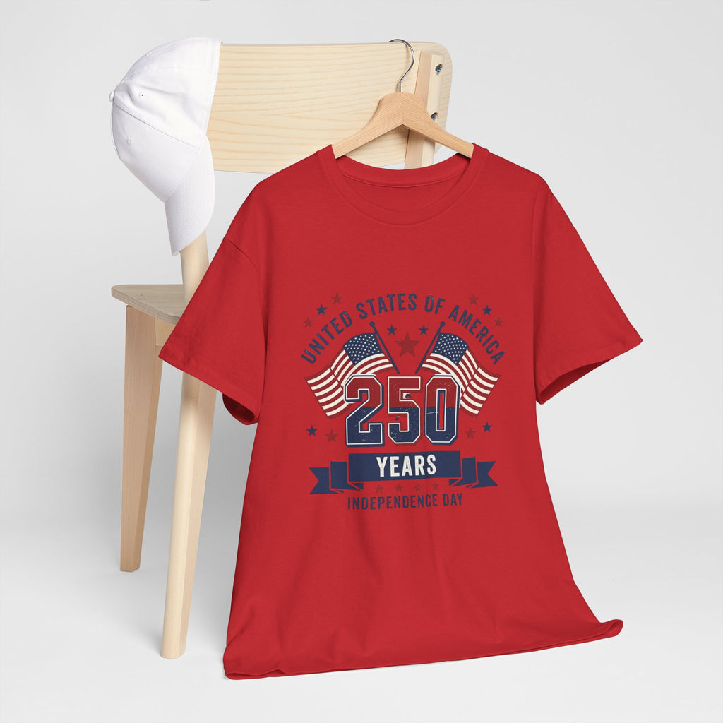 250 Years Independence Day T-Shirt — USA Flag Patriotic Tee