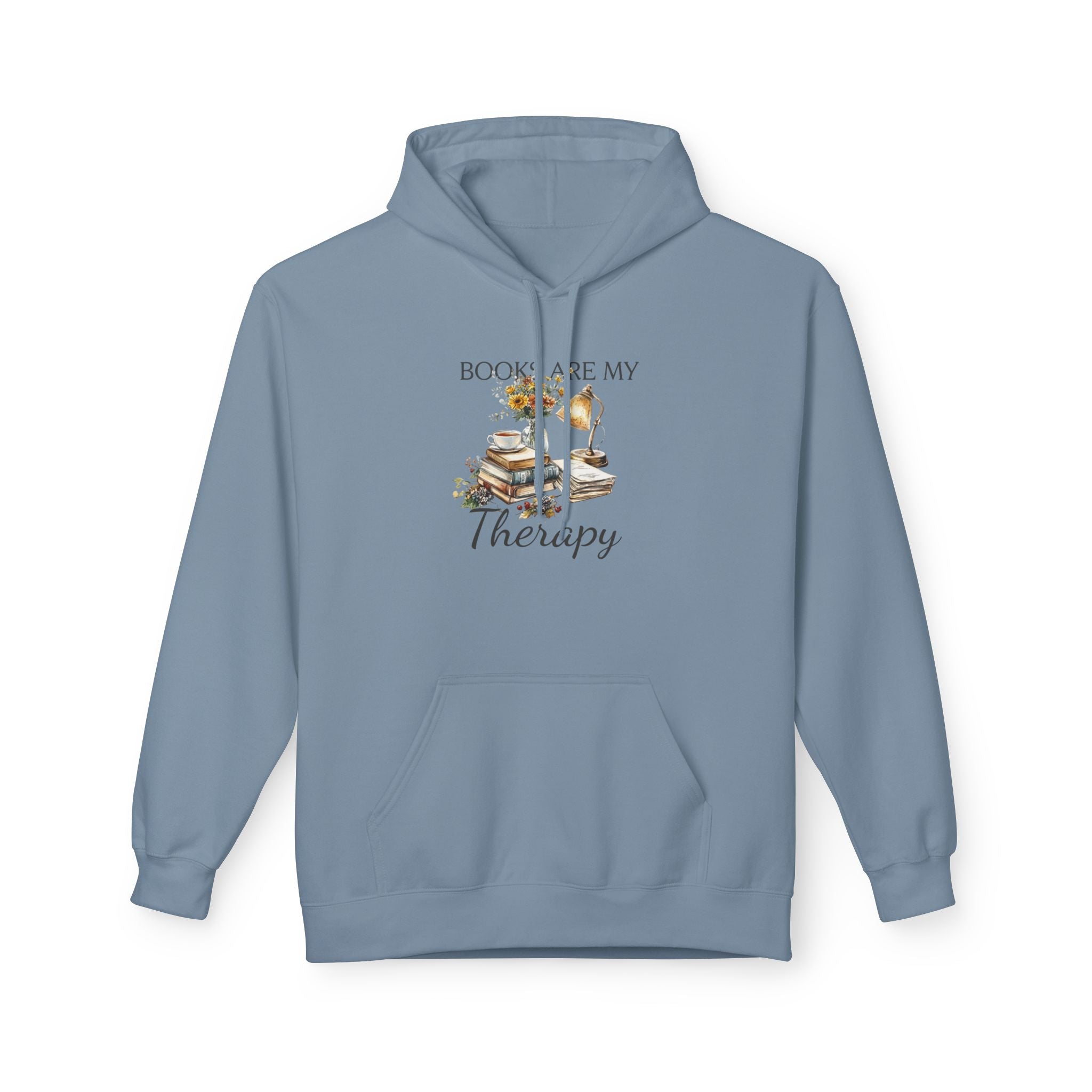 Books Are My Therapy Hoodie — Cozy Reader Sweatshirt Gift