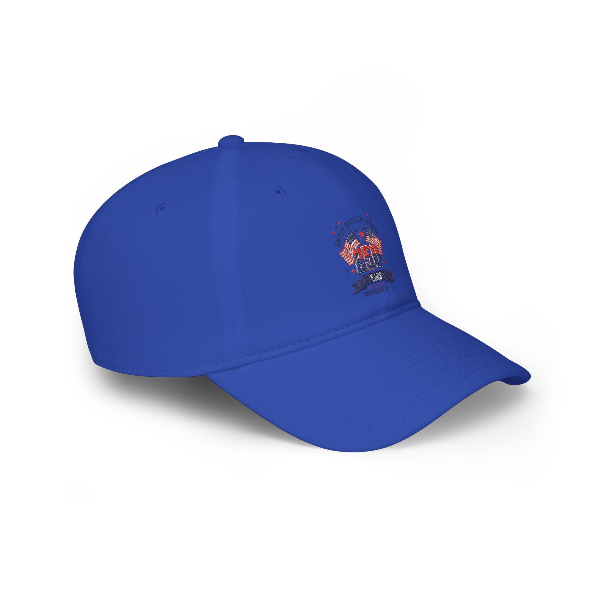 Patriotic 250 Years Tricolor Low Profile Baseball Cap — USA Anniversary Embroidered Hat
