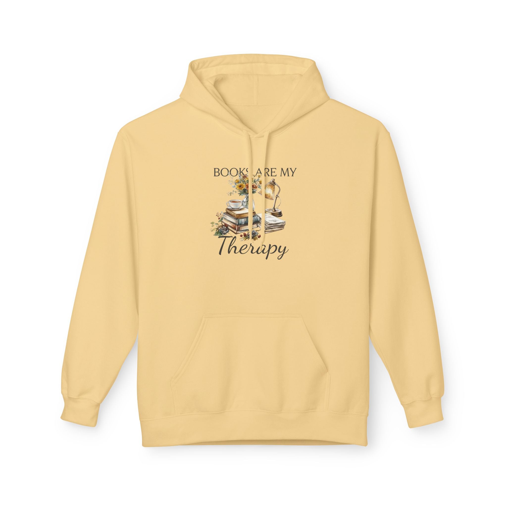 Books Are My Therapy Hoodie — Cozy Reader Sweatshirt Gift
