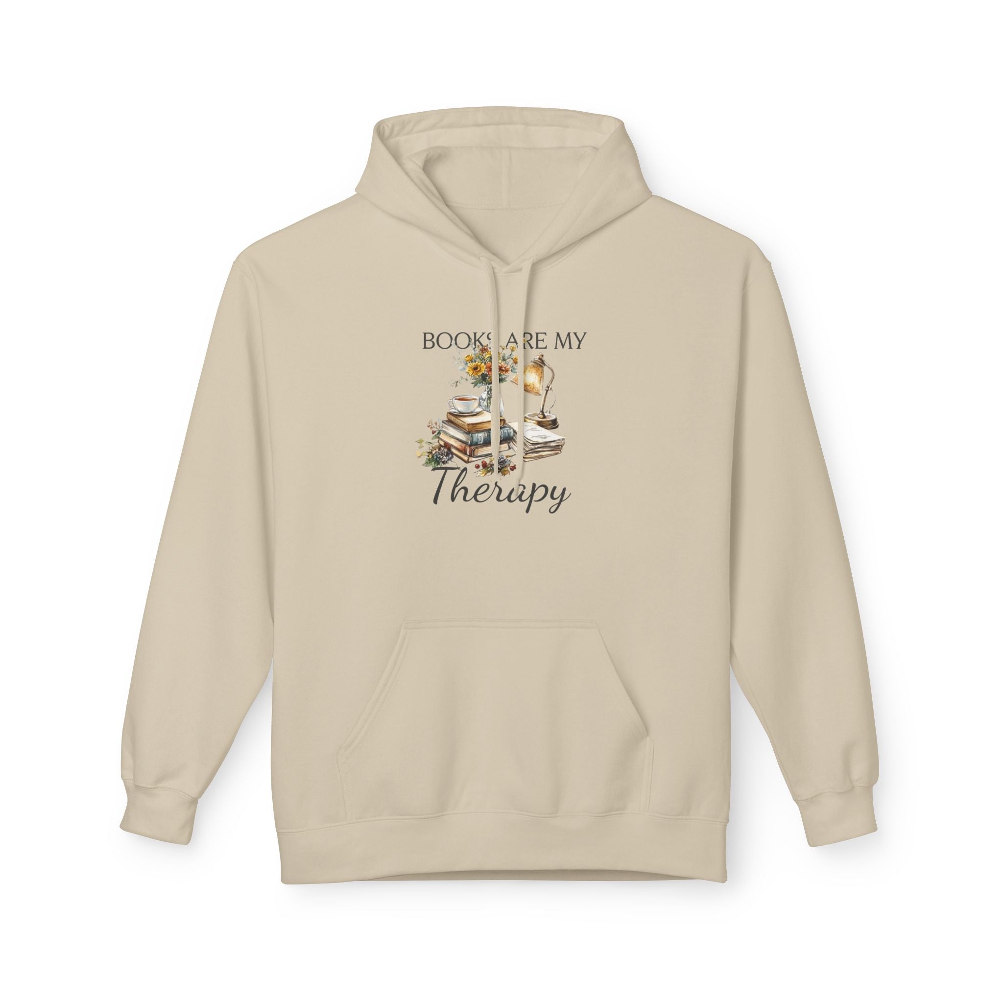 Books Are My Therapy Hoodie — Cozy Reader Sweatshirt Gift