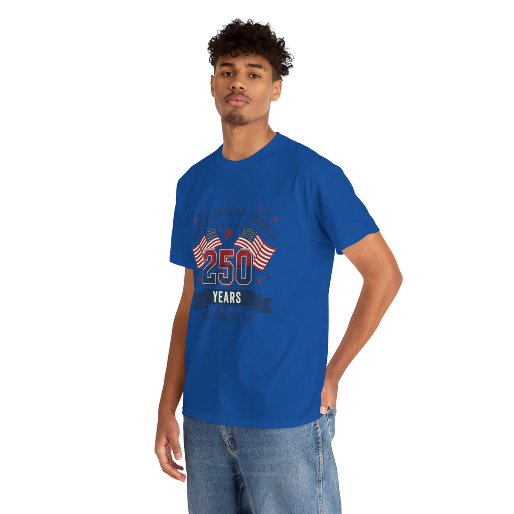 250 Years Independence Day T-Shirt — USA Flag Patriotic Tee