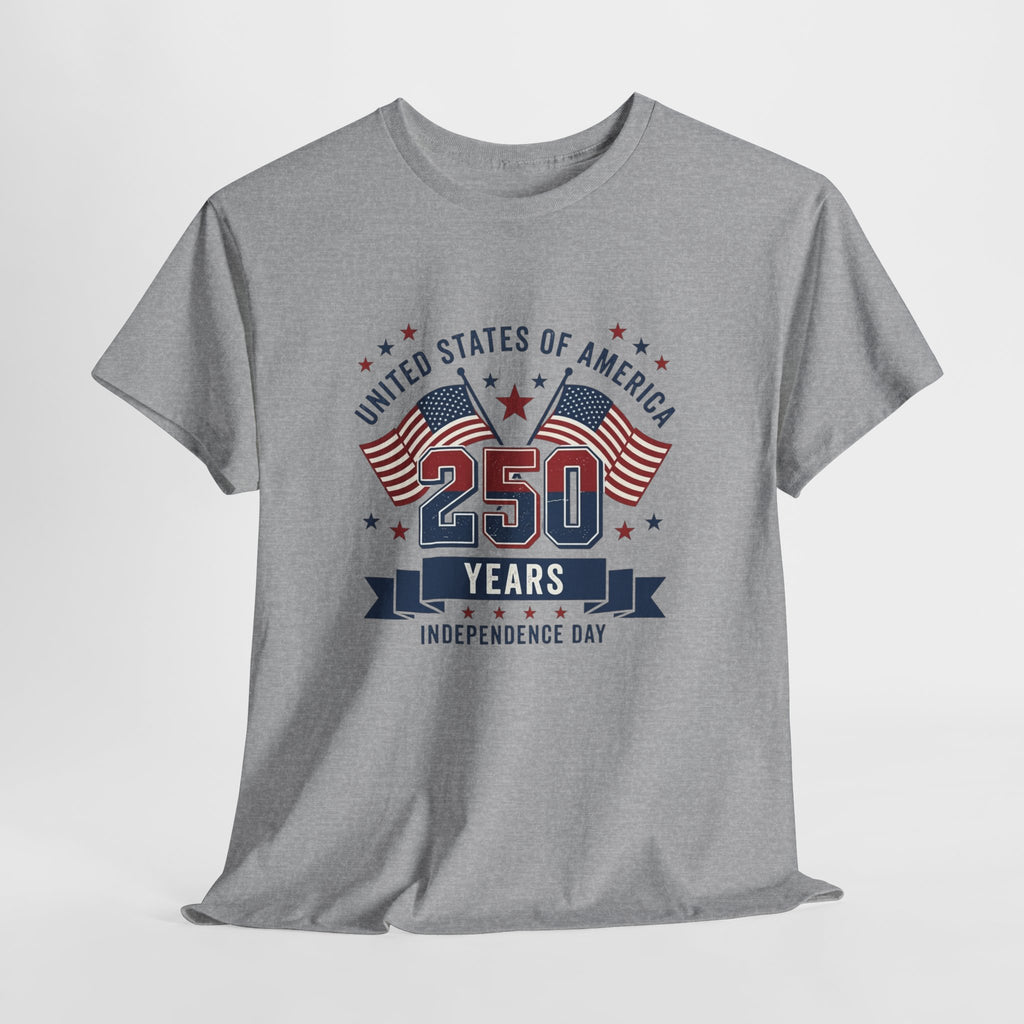 250 Years Independence Day T-Shirt — USA Flag Patriotic Tee