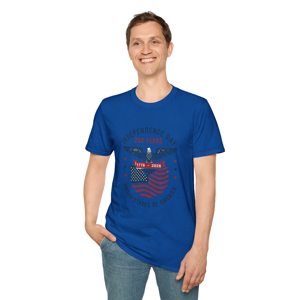Independence Day 250 Years T-Shirt — 1776–2026 Eagle & Flag