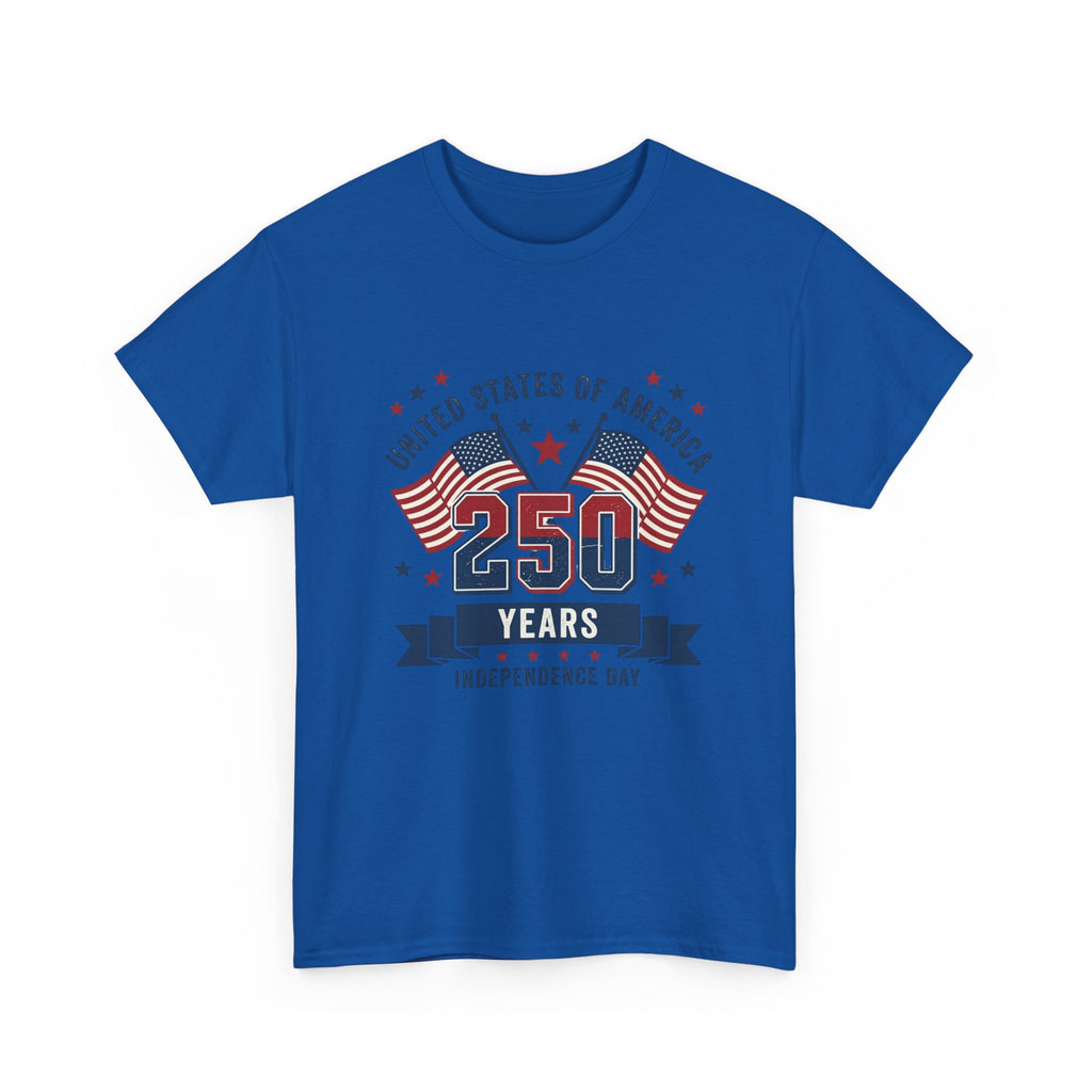 250 Years Independence Day T-Shirt — USA Flag Patriotic Tee