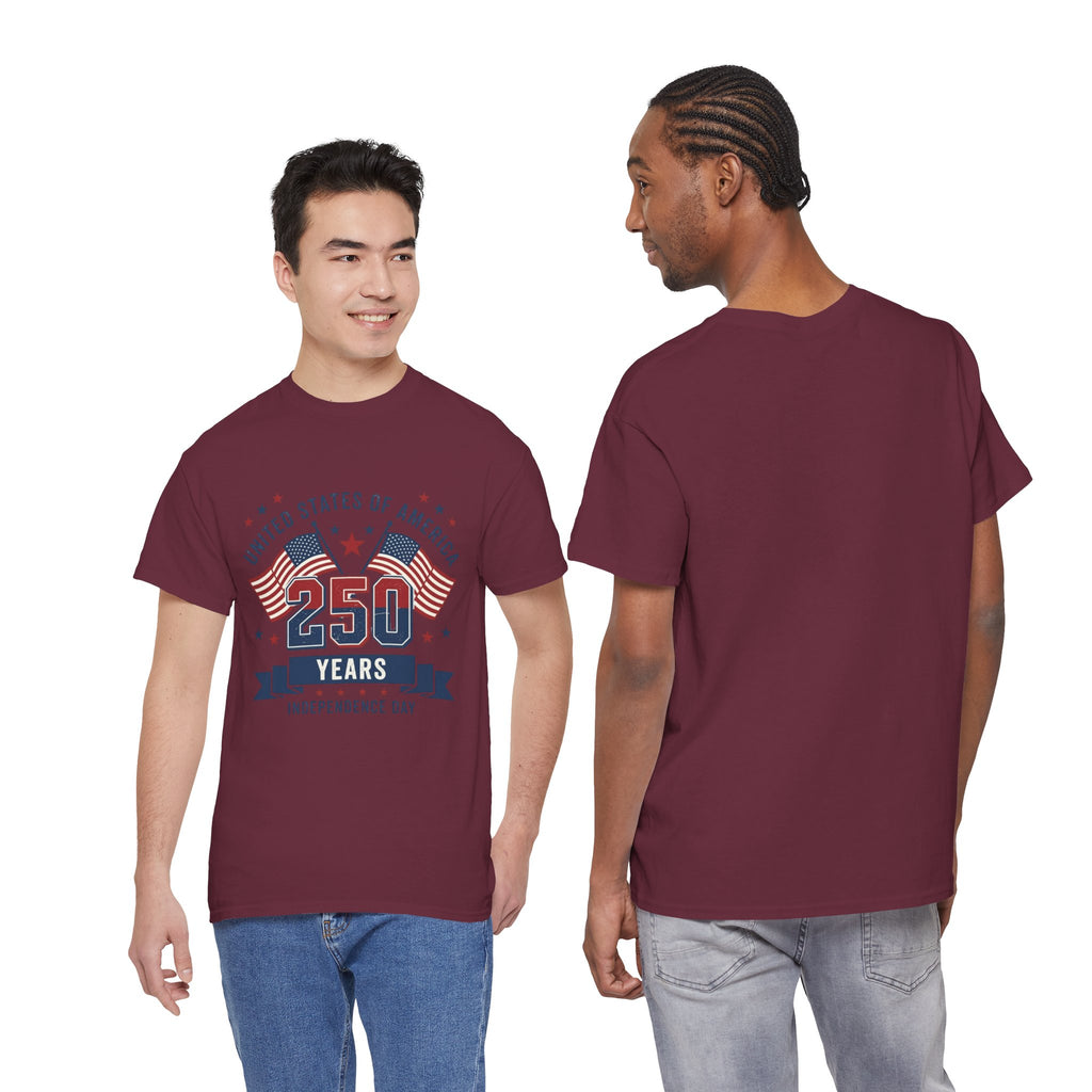 250 Years Independence Day T-Shirt — USA Flag Patriotic Tee