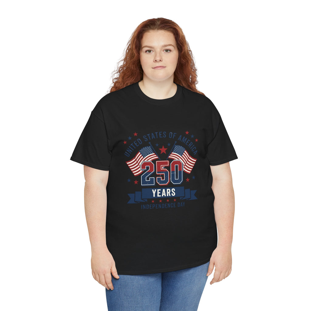 250 Years Independence Day T-Shirt — USA Flag Patriotic Tee