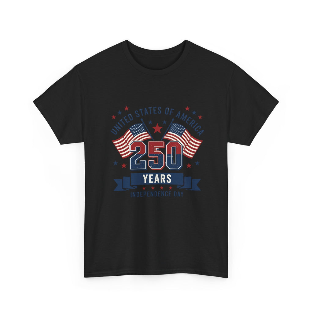 250 Years Independence Day T-Shirt — USA Flag Patriotic Tee