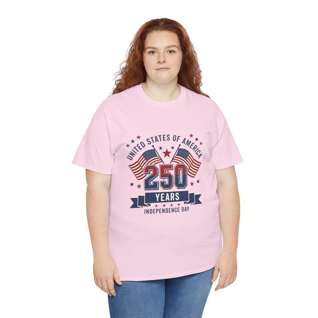 250 Years Independence Day T-Shirt — USA Flag Patriotic Tee