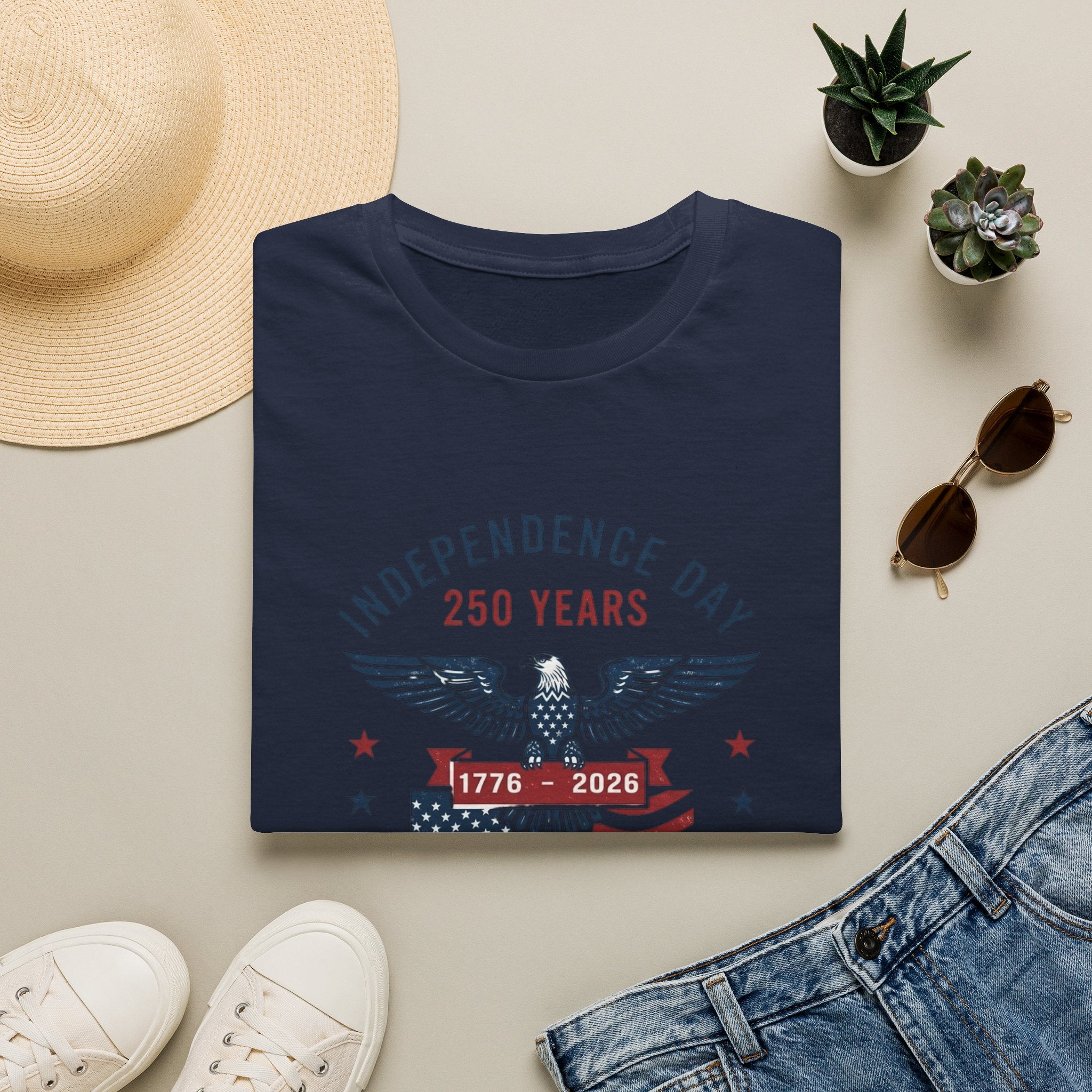 Independence Day 250 Years T-Shirt — 1776–2026 Eagle & Flag