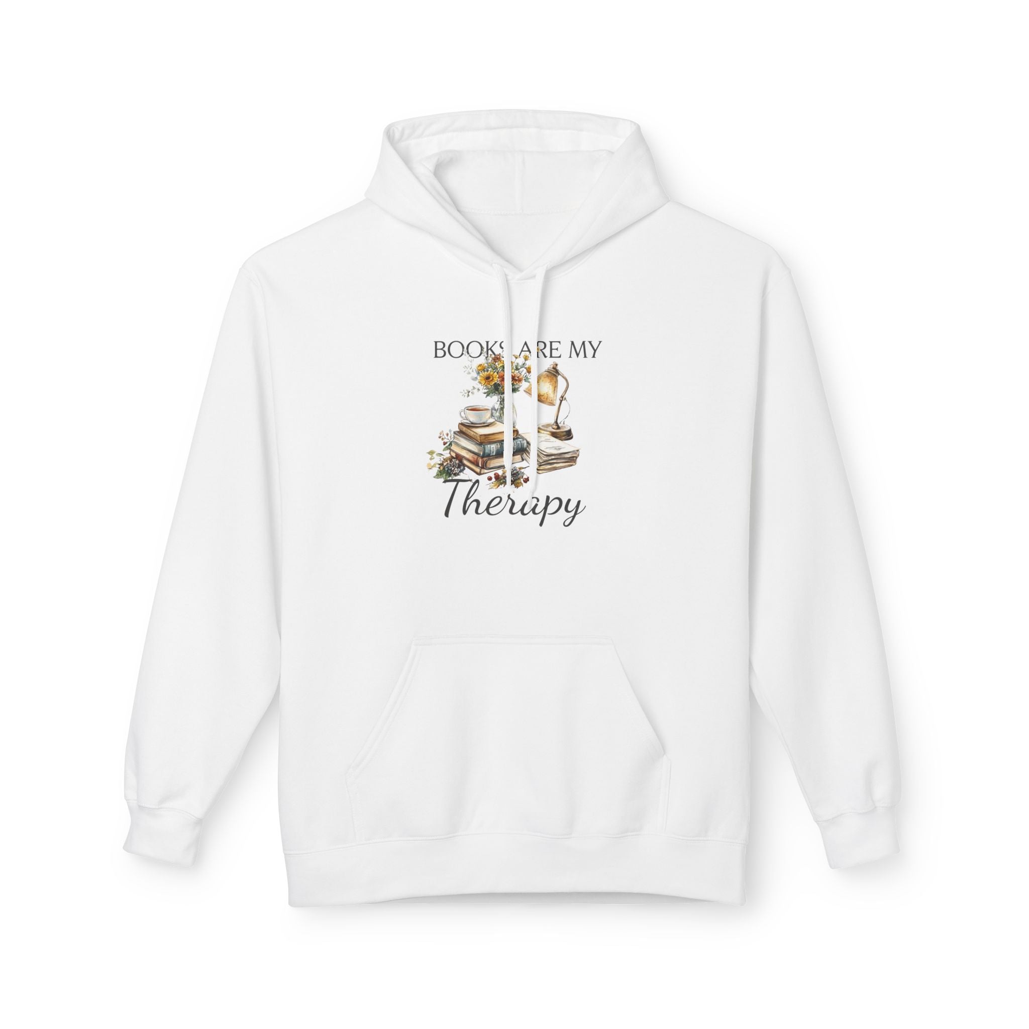 Books Are My Therapy Hoodie — Cozy Reader Sweatshirt Gift