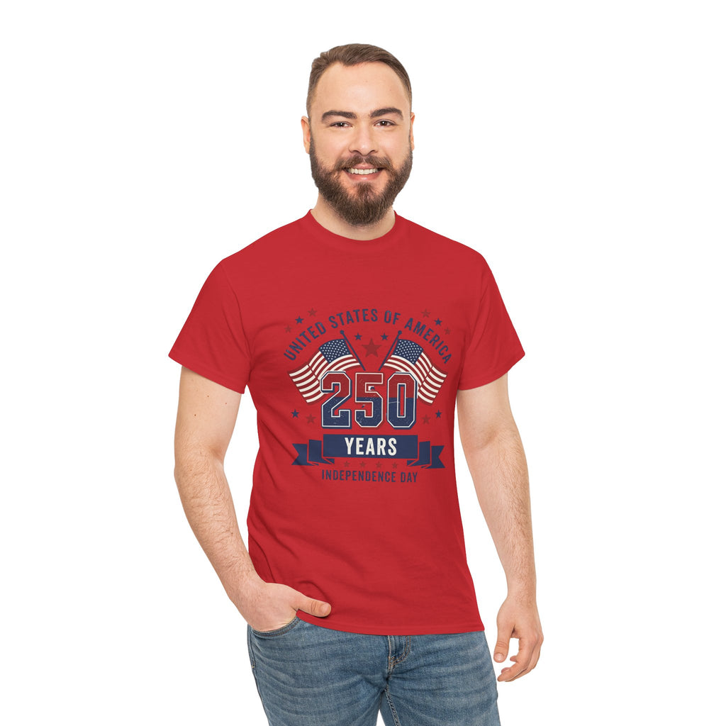 250 Years Independence Day T-Shirt — USA Flag Patriotic Tee