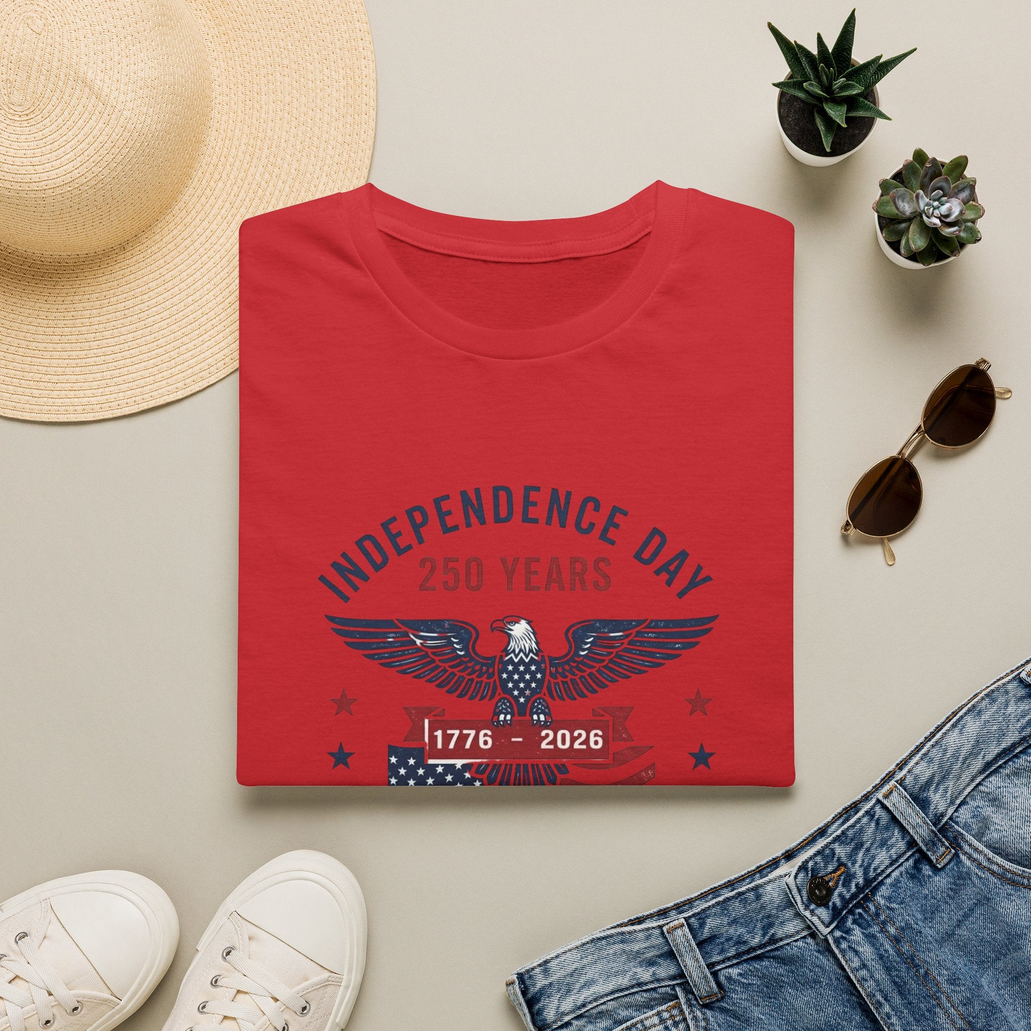 Independence Day 250 Years T-Shirt — 1776–2026 Eagle & Flag