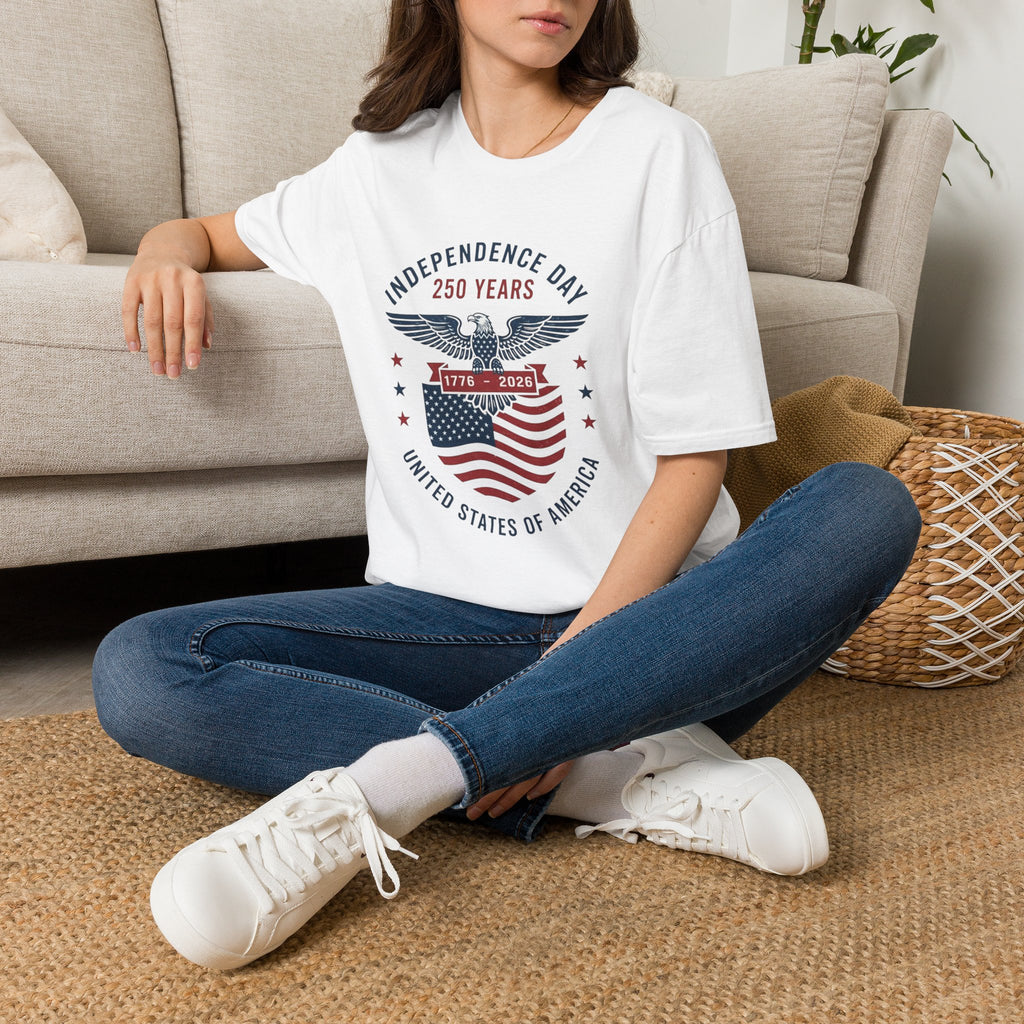 Independence Day 250 Years T-Shirt — 1776–2026 Eagle & Flag