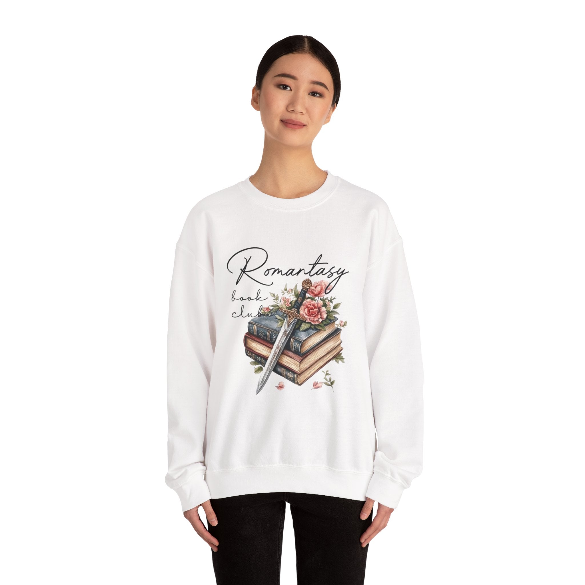 Romantasy Book Club Sweatshirt — Floral Books & Quill Crewneck