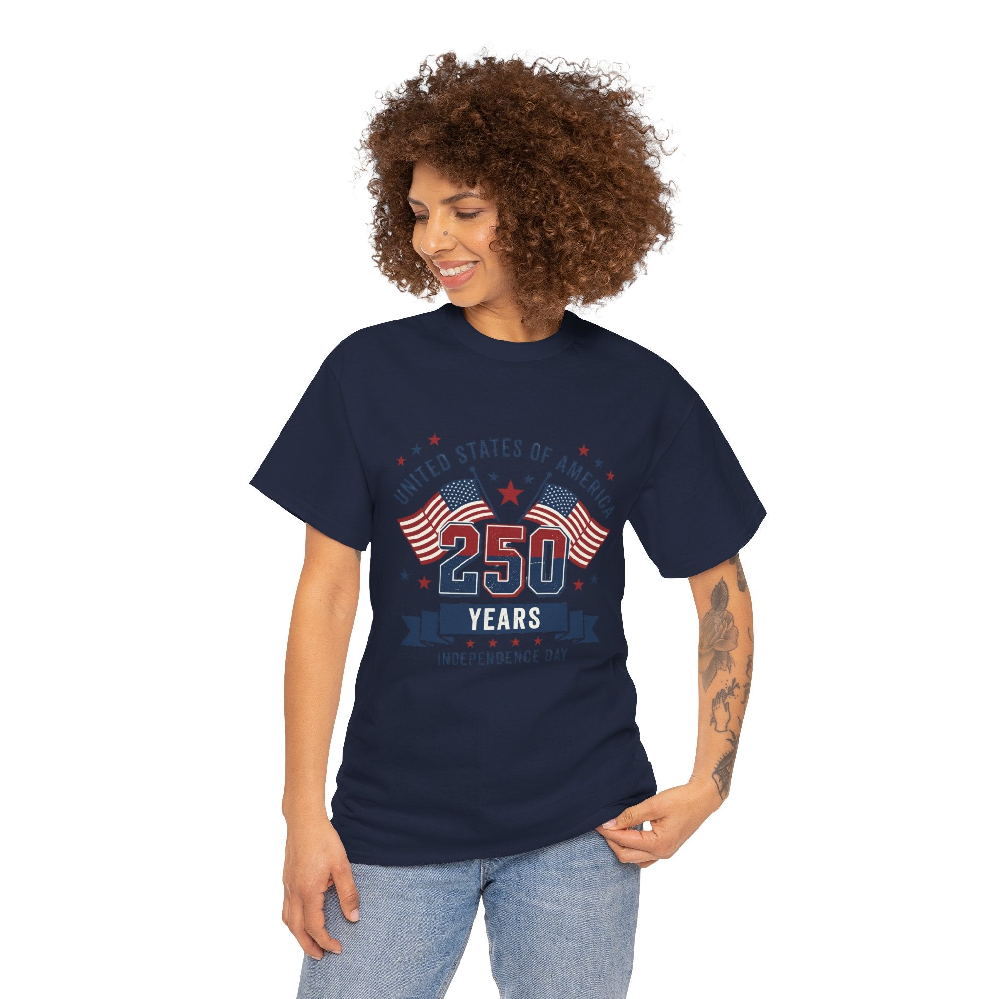 250 Years Independence Day T-Shirt — USA Flag Patriotic Tee