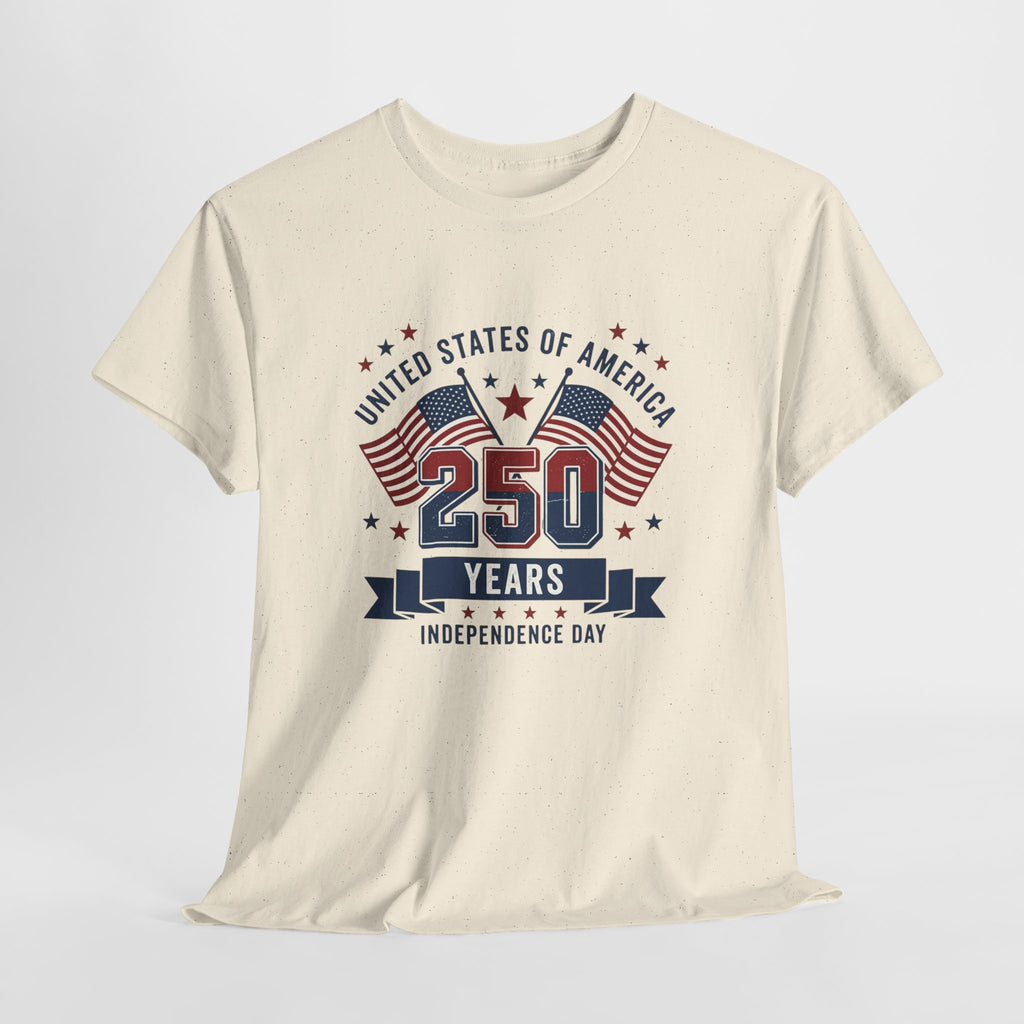 250 Years Independence Day T-Shirt — USA Flag Patriotic Tee