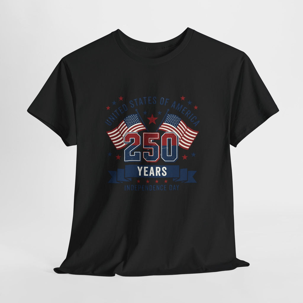 250 Years Independence Day T-Shirt — USA Flag Patriotic Tee