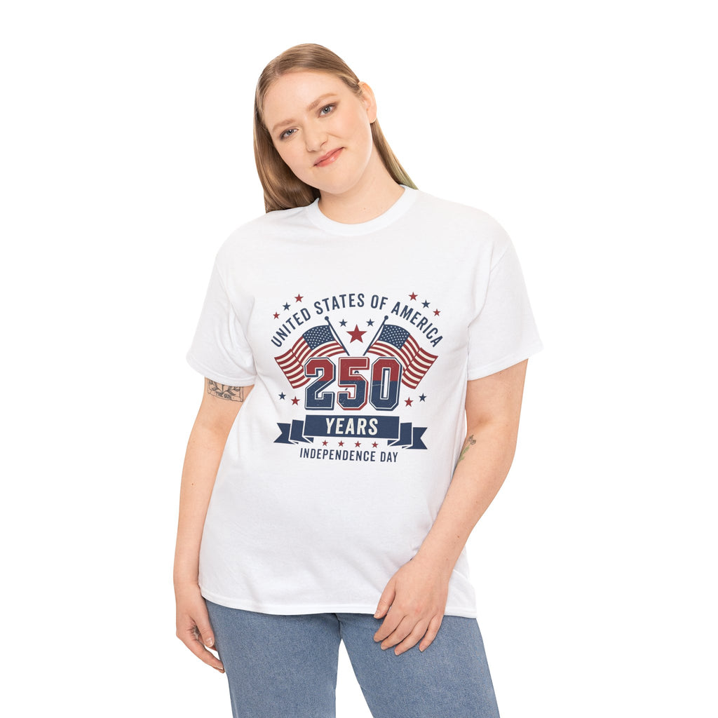250 Years Independence Day T-Shirt — USA Flag Patriotic Tee