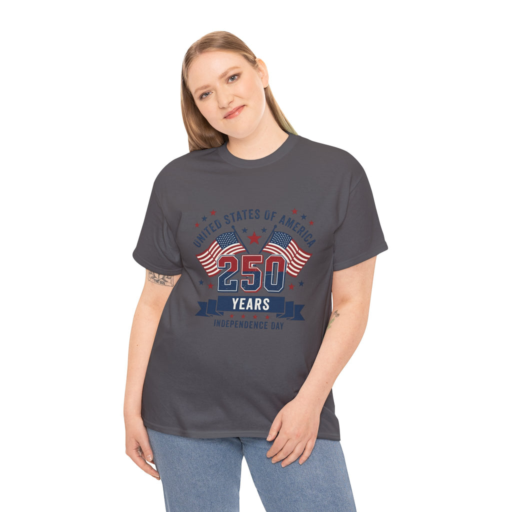 250 Years Independence Day T-Shirt — USA Flag Patriotic Tee