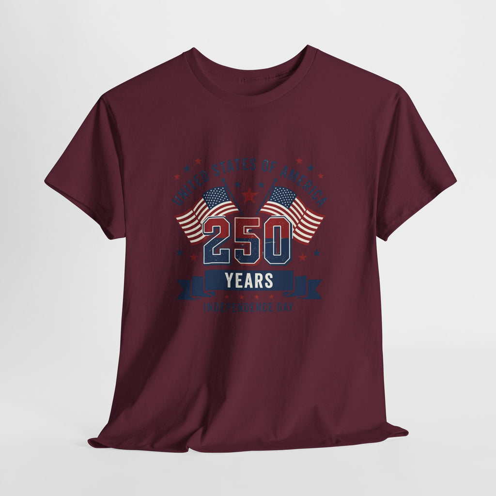 250 Years Independence Day T-Shirt — USA Flag Patriotic Tee