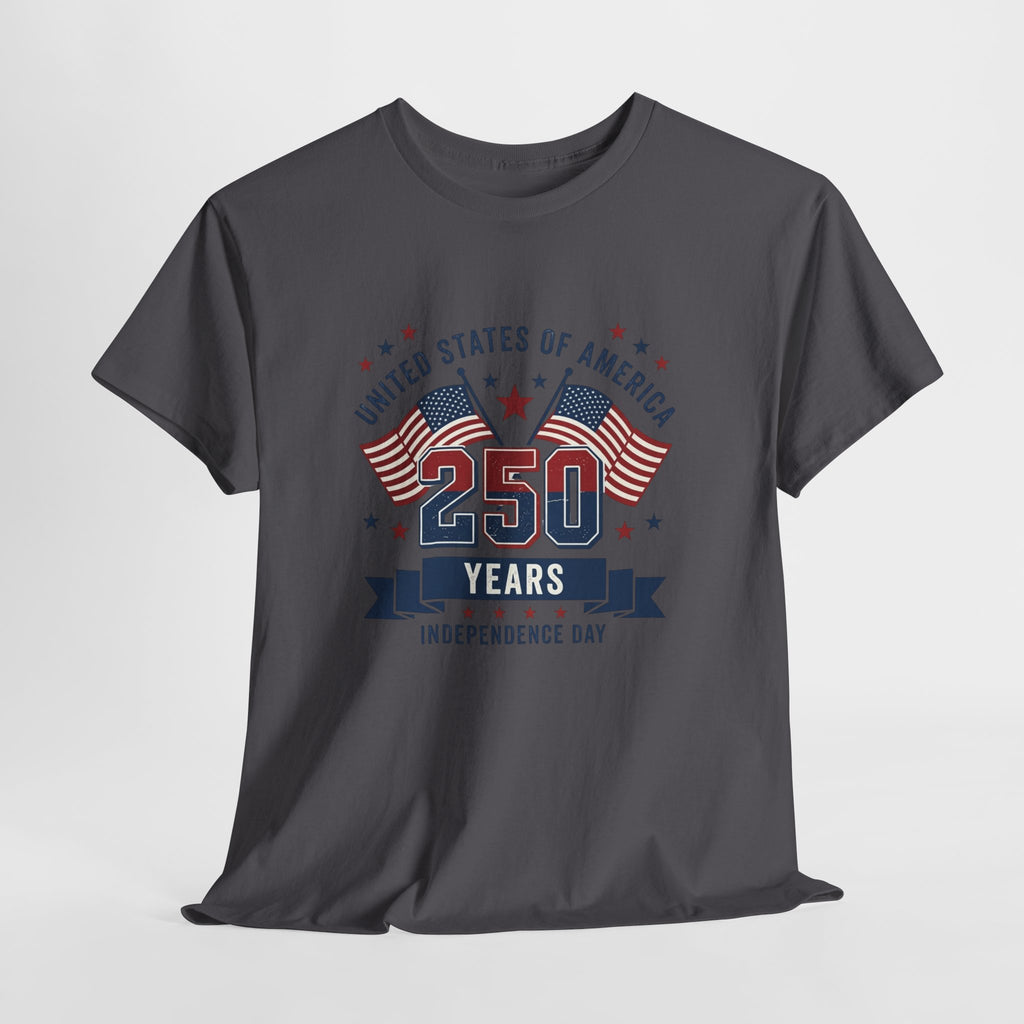 250 Years Independence Day T-Shirt — USA Flag Patriotic Tee