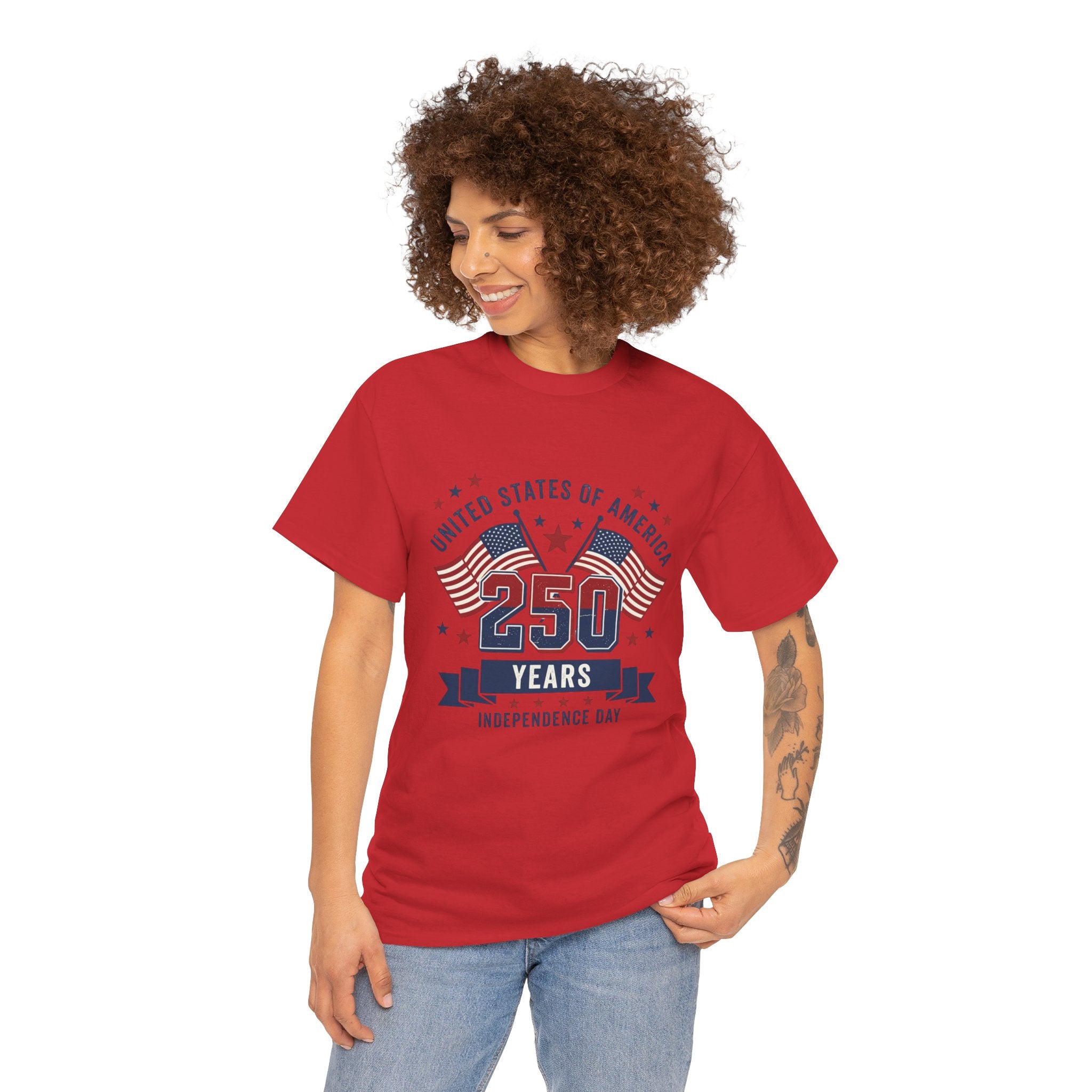 250 Years Independence Day T-Shirt — USA Flag Patriotic Tee