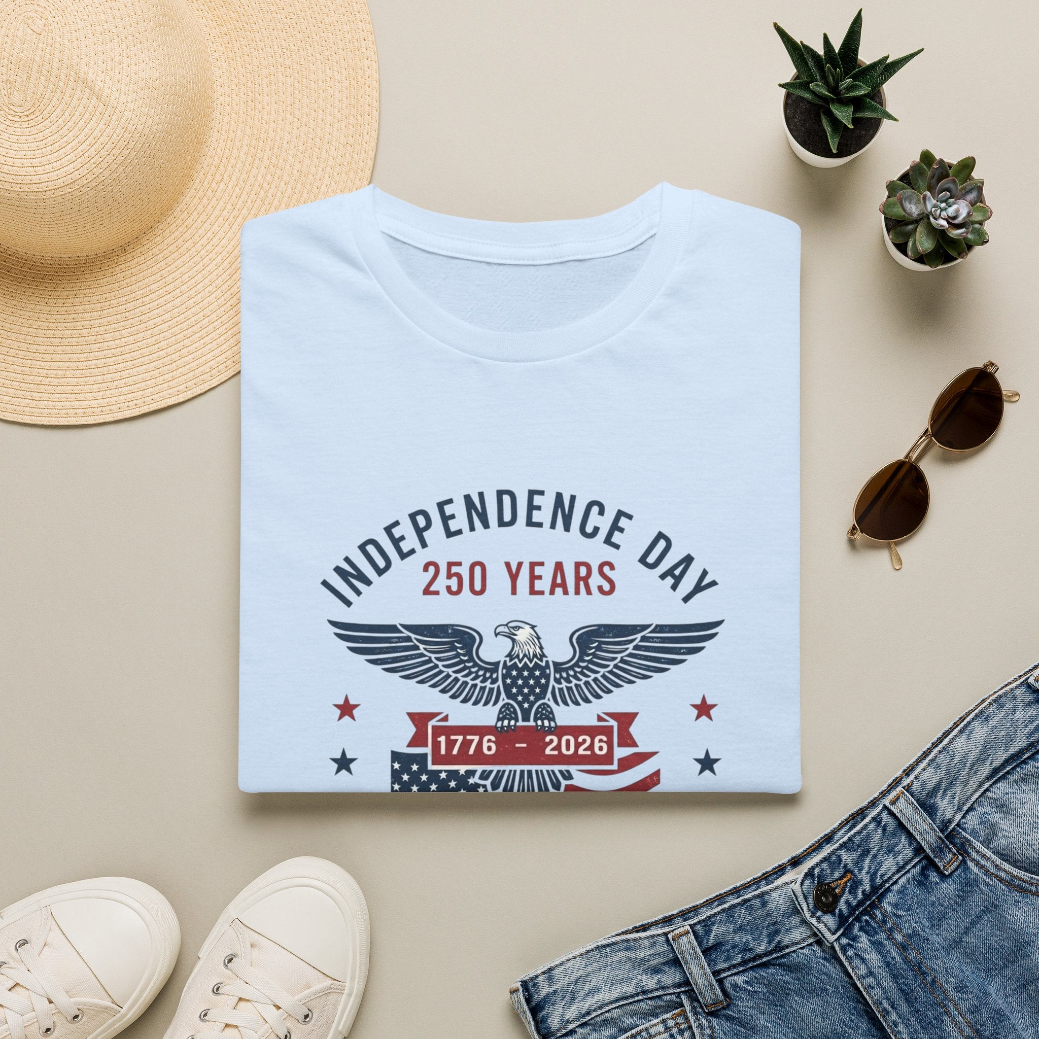 Independence Day 250 Years T-Shirt — 1776–2026 Eagle & Flag