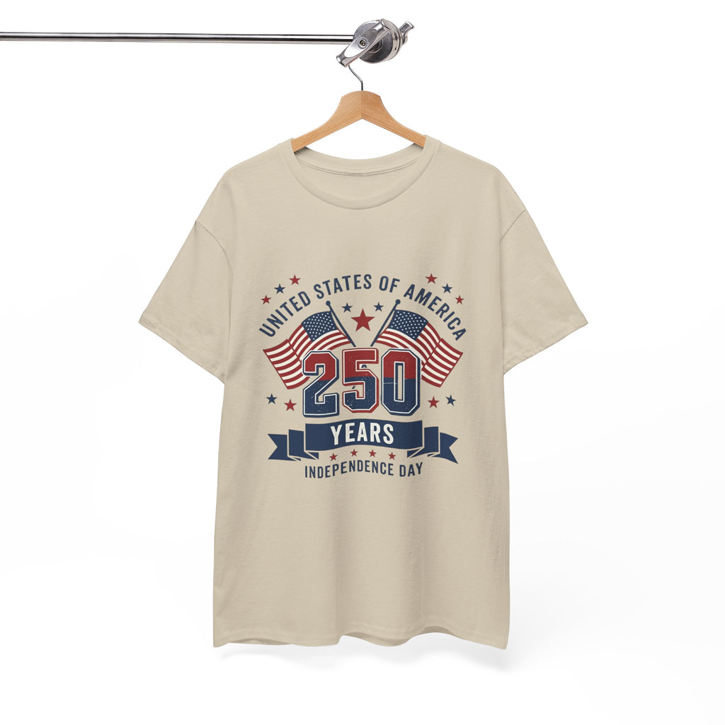 250 Years Independence Day T-Shirt — USA Flag Patriotic Tee